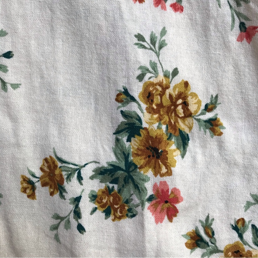 Old Navy Off White Yellow Floral Linen Cami Skater Dress, EUC, M - Picture 5 of 14